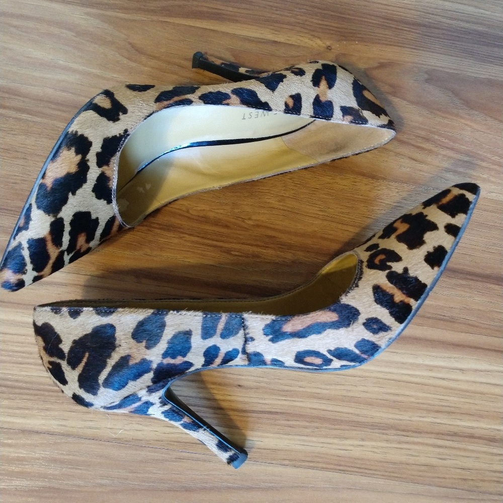 Nine West Flax Leopard Fur Size 6